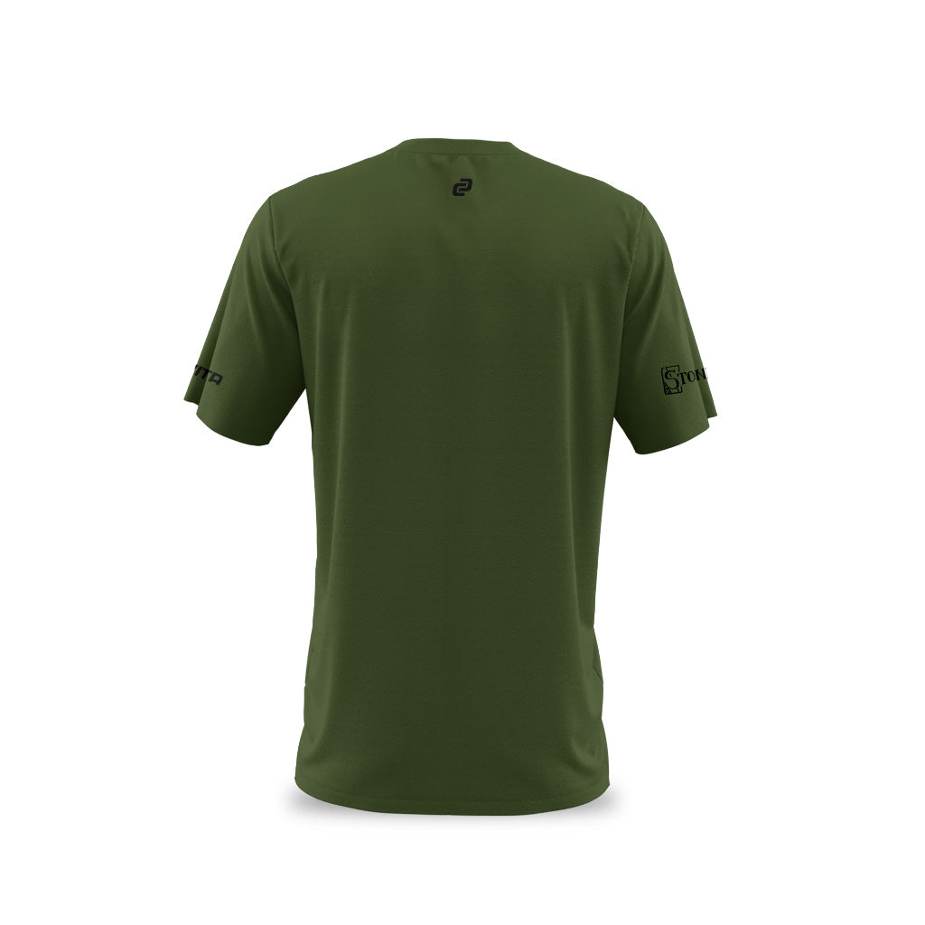 Stone Circle Premium Fitted Off-Bike T Shirt (Olive)