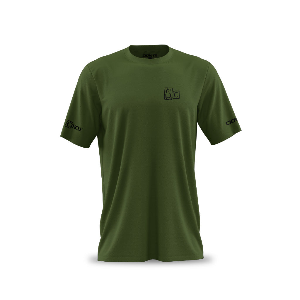 Stone Circle Premium Fitted Off-Bike T Shirt (Olive)